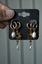 Double paires de boucles d’oreilles « sunny »