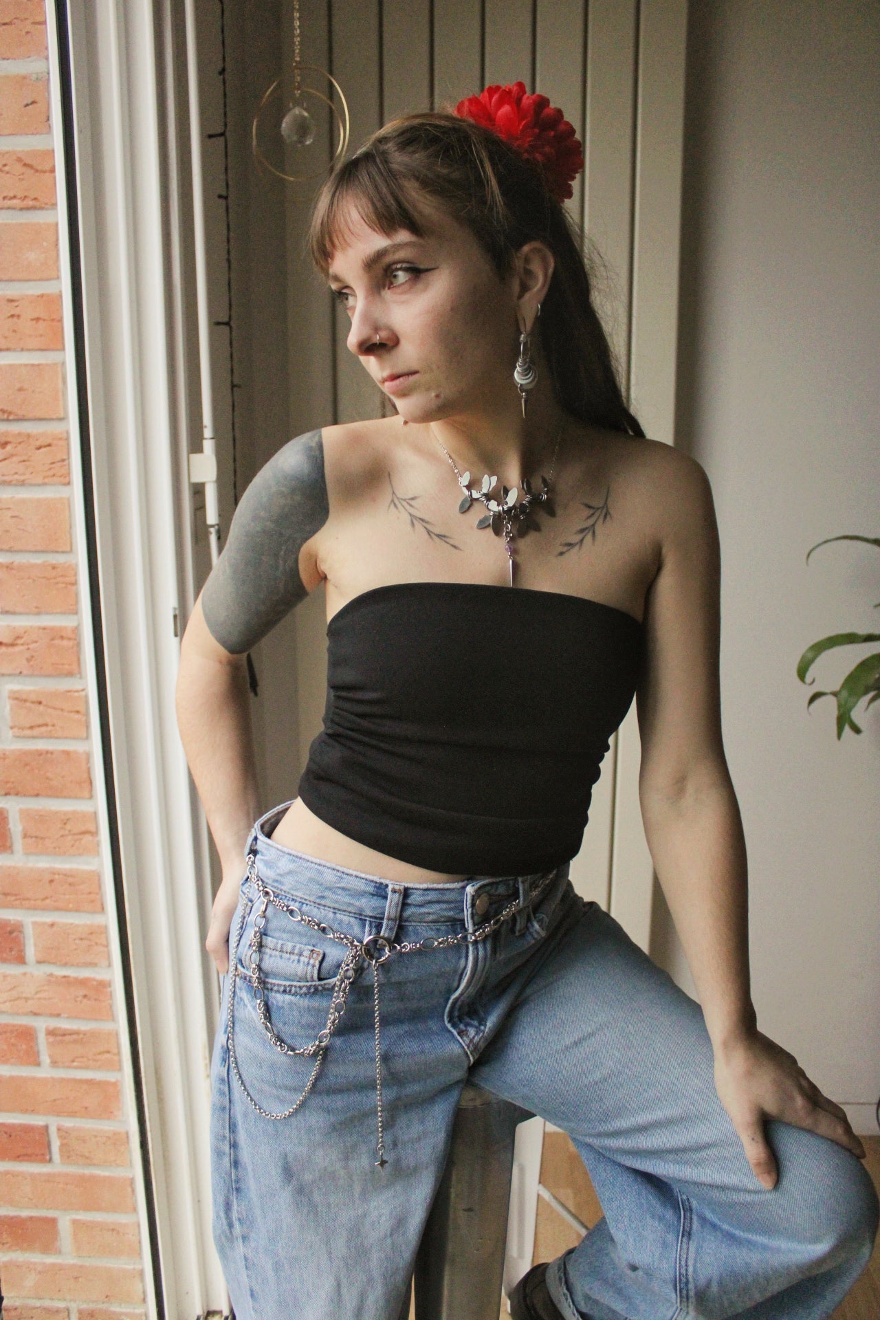 Collier « fleur mécanique »