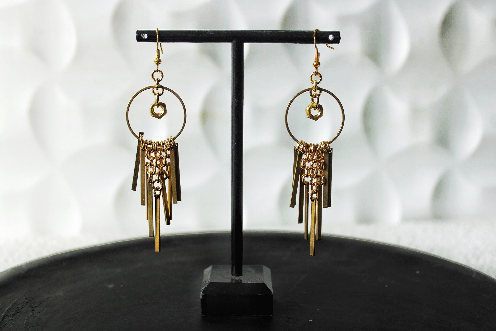 Tribal indus gold earrings