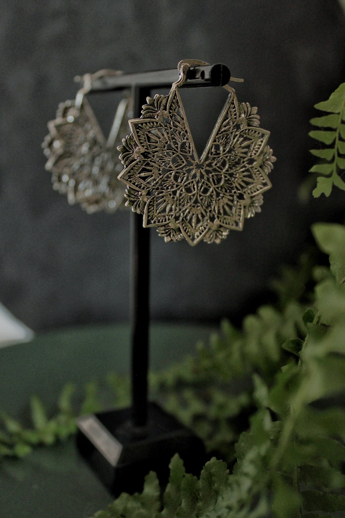 Mandala flower earrings
