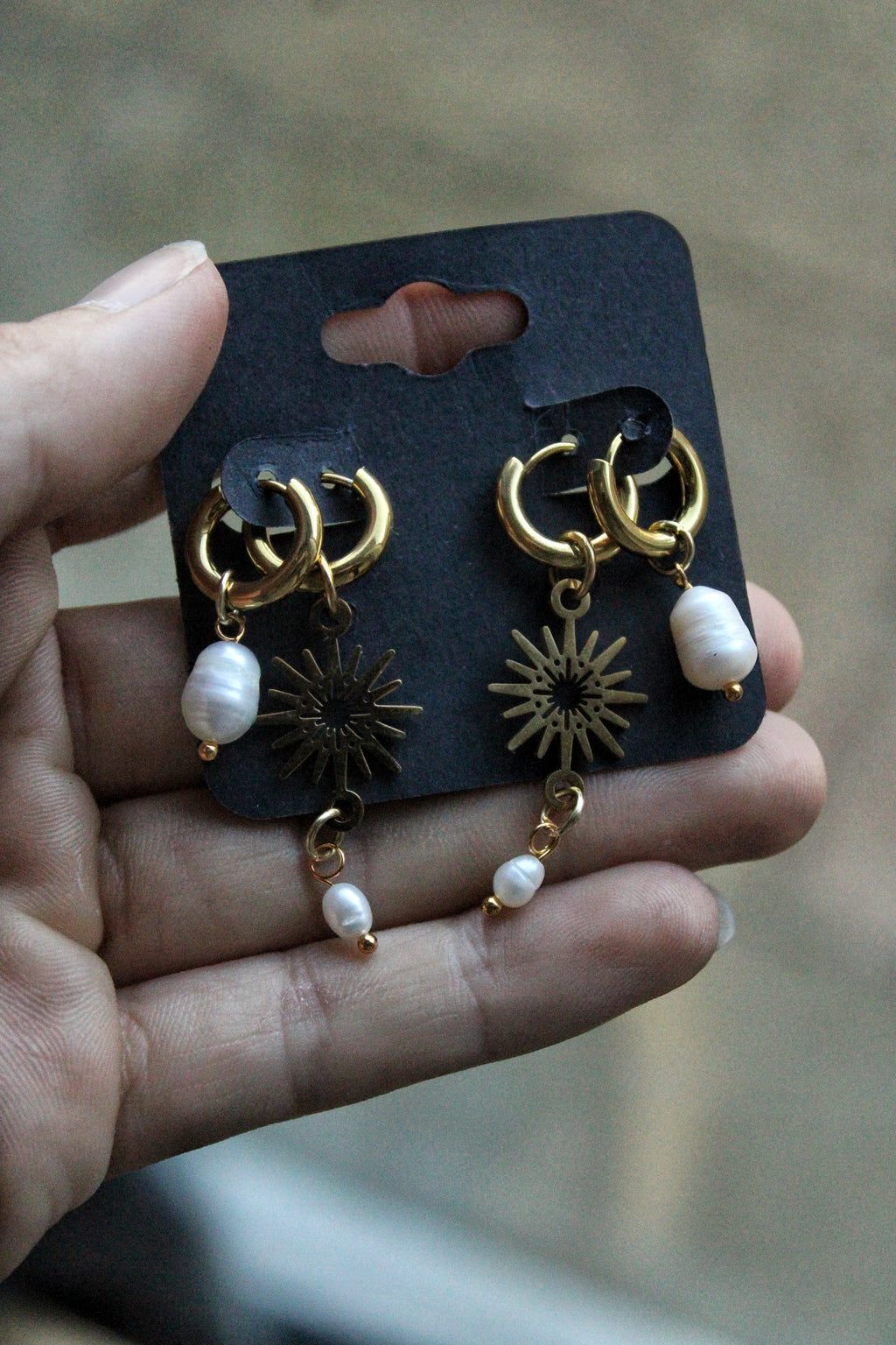 Ear stack complet « Sunny » doré ( 2 paires + 3 monos )