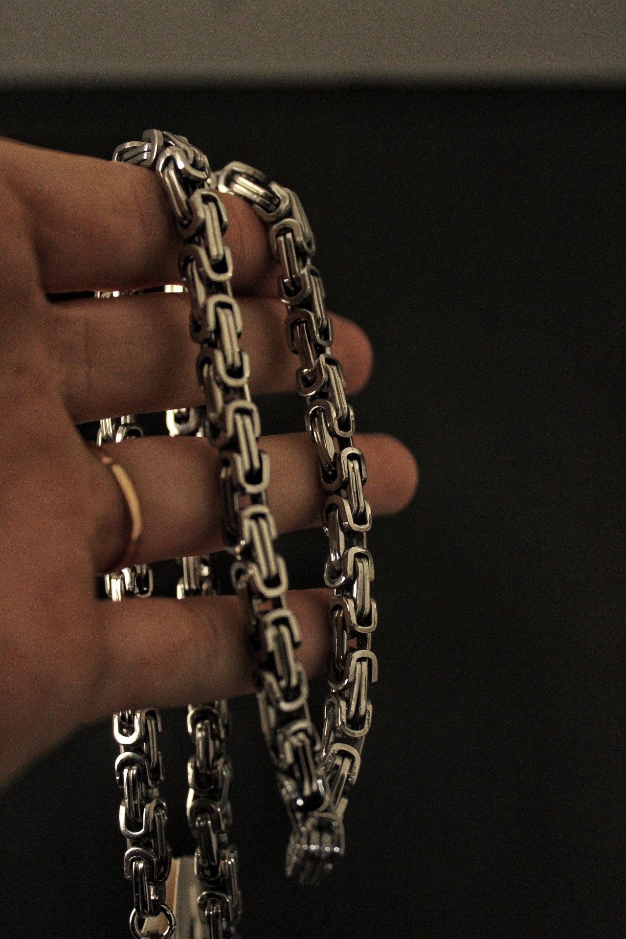 Collier byzantin plat
