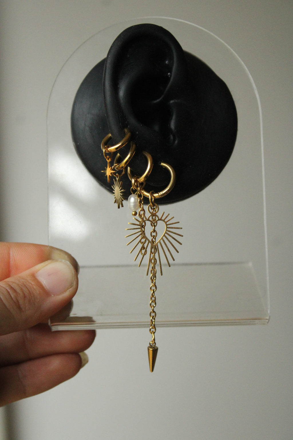 Ear stack « solarium » ( 1 paire + 3 monos )
