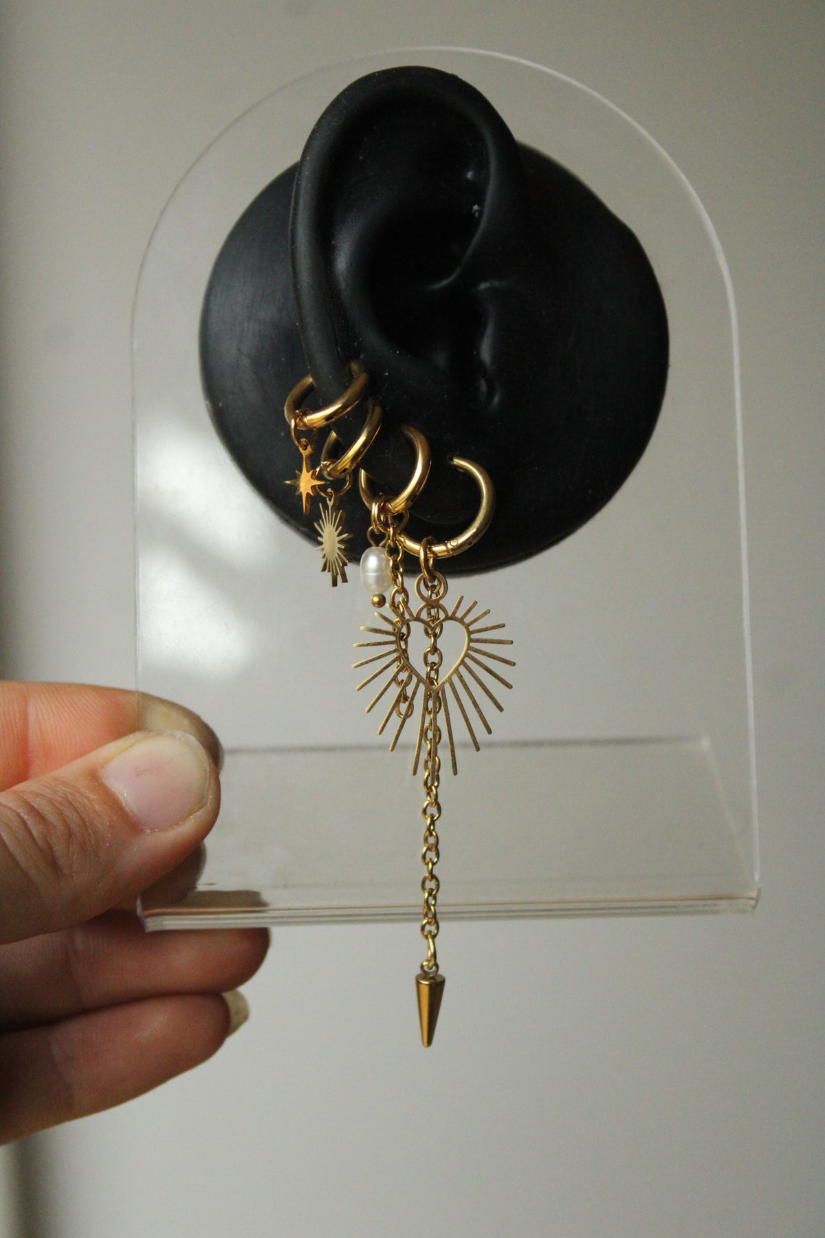 Ear stack « solarium » ( 1 paire + 3 monos )