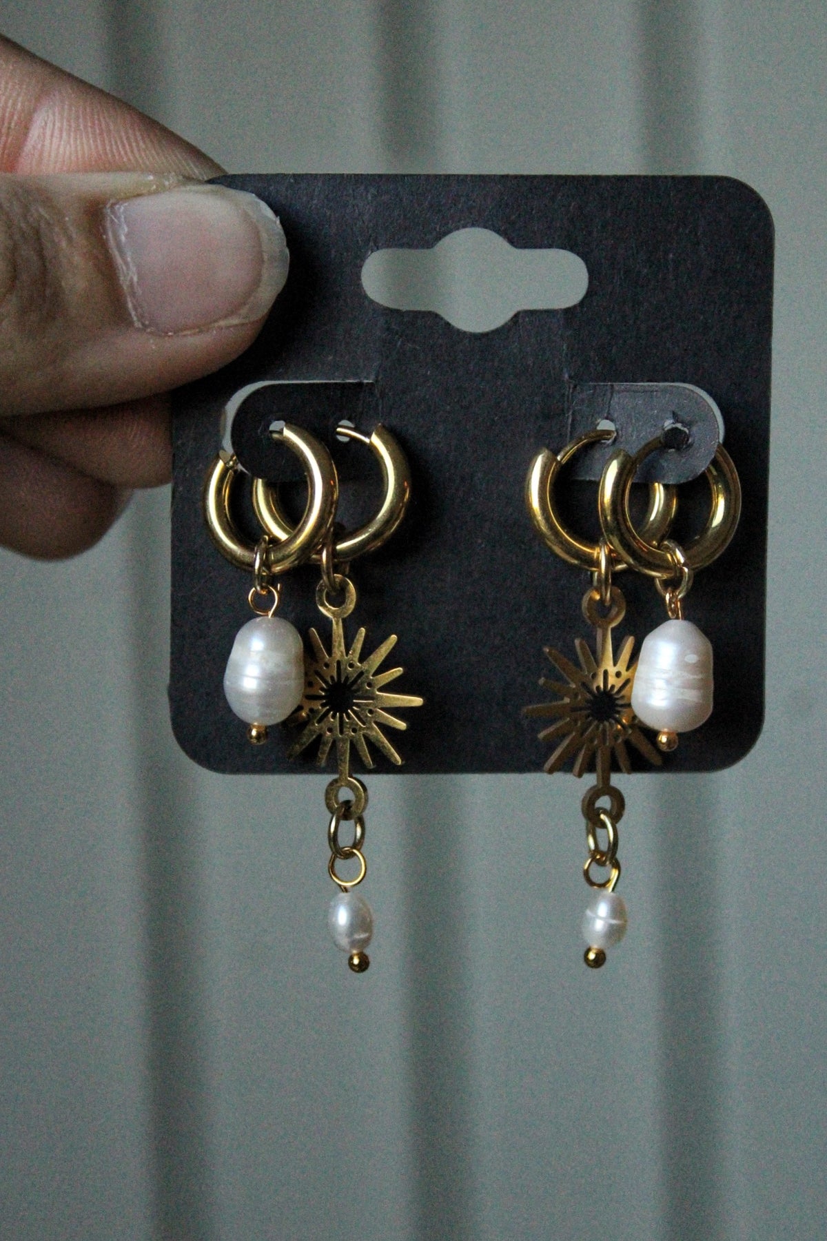 Ear stack complet « Sunny » doré ( 2 paires + 3 monos )