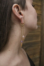Boucles d’oreilles « fairy » dorées
