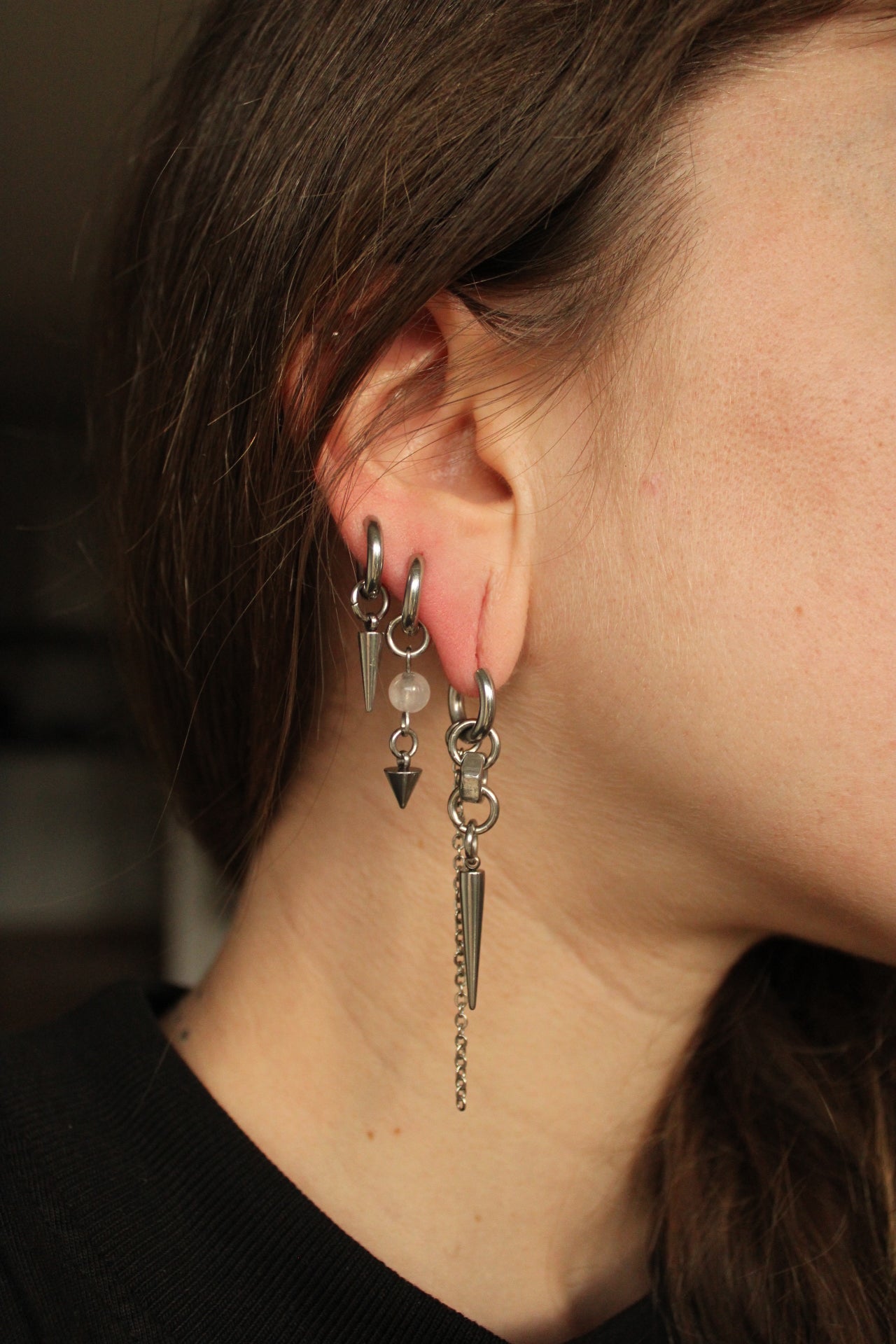 Mono boucle à perle