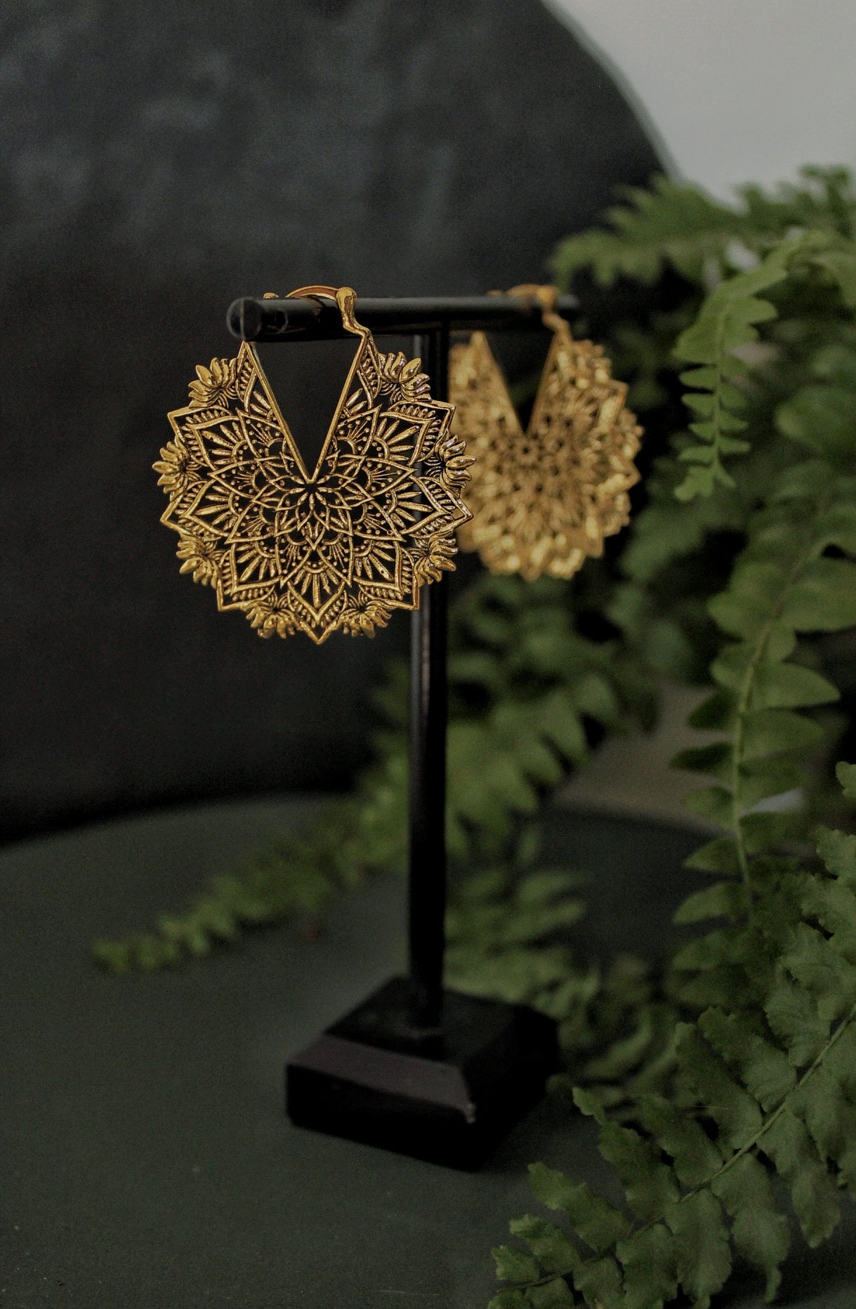 Mandala flower earrings