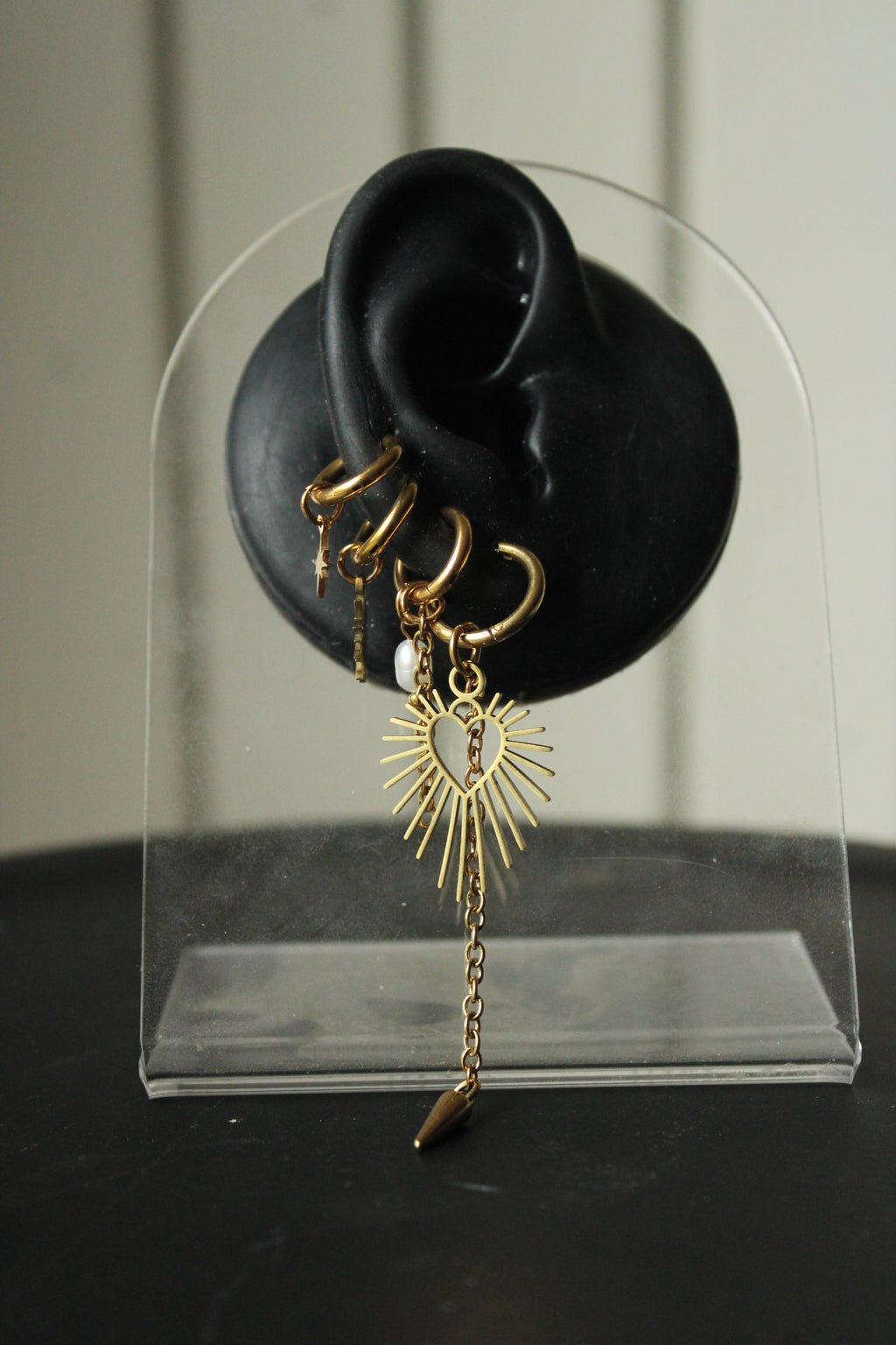 Ear stack « solarium » ( 1 paire + 3 monos )