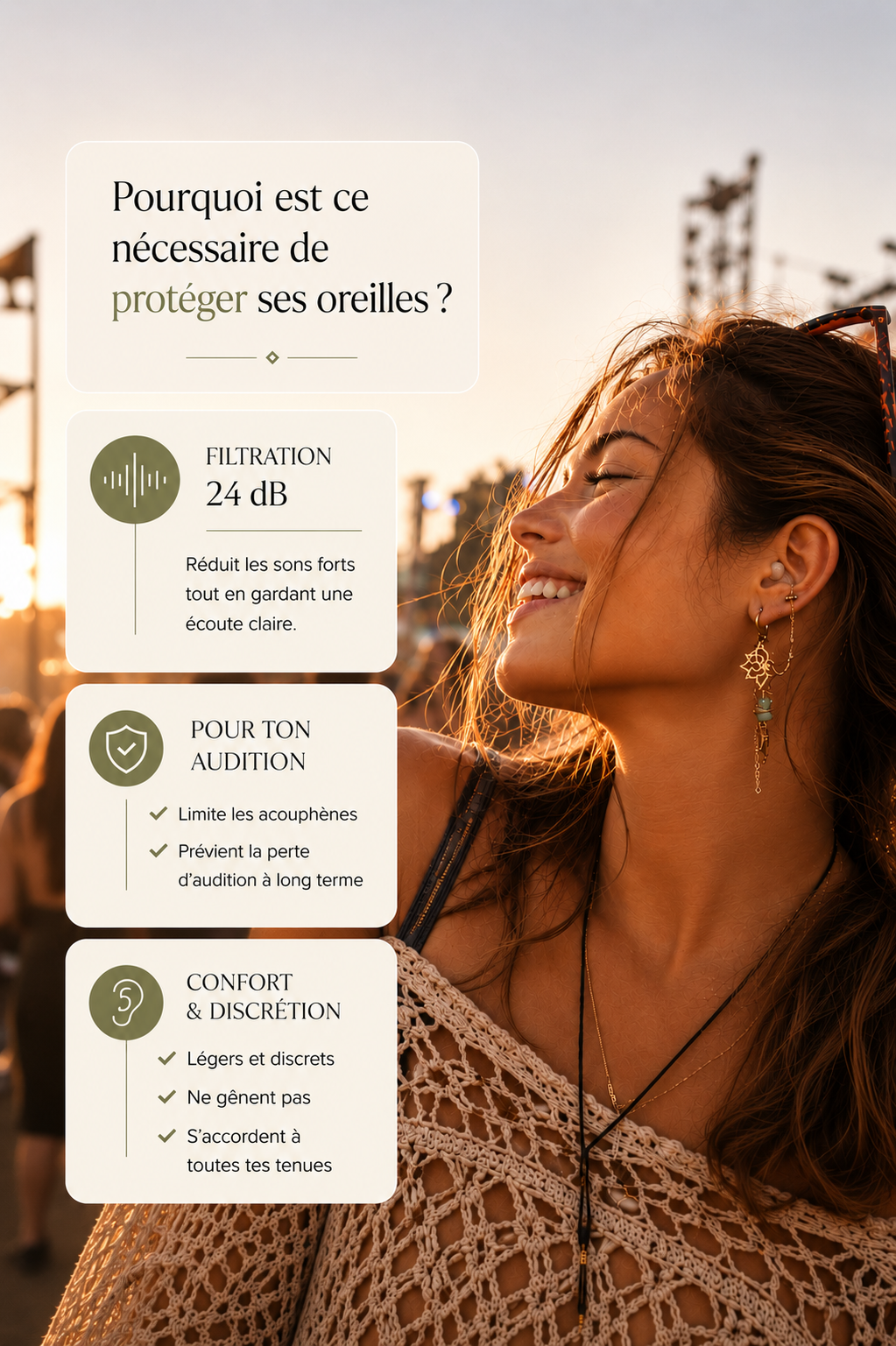 Bouchons d'oreilles ornementés