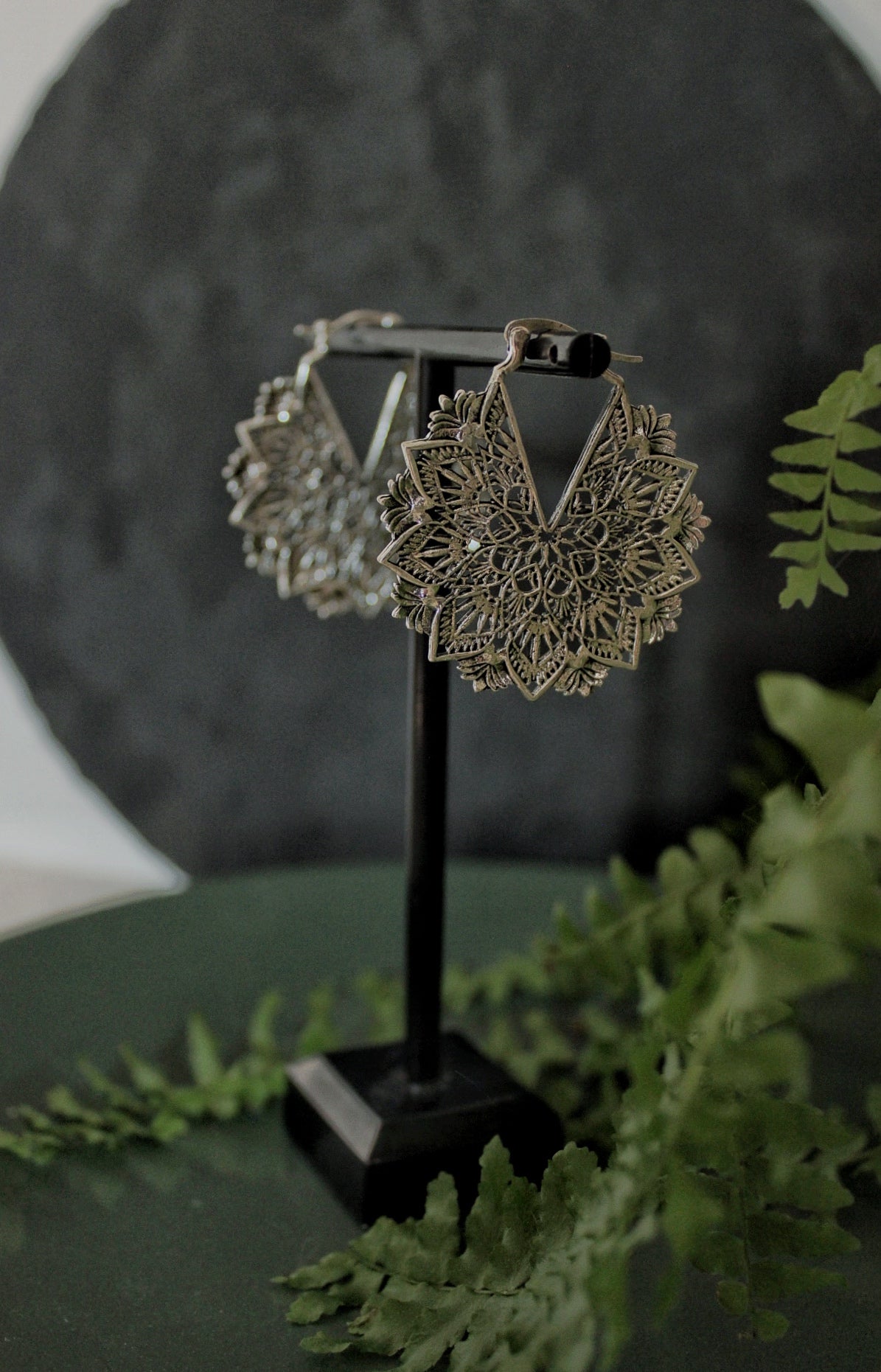 Mandala flower earrings