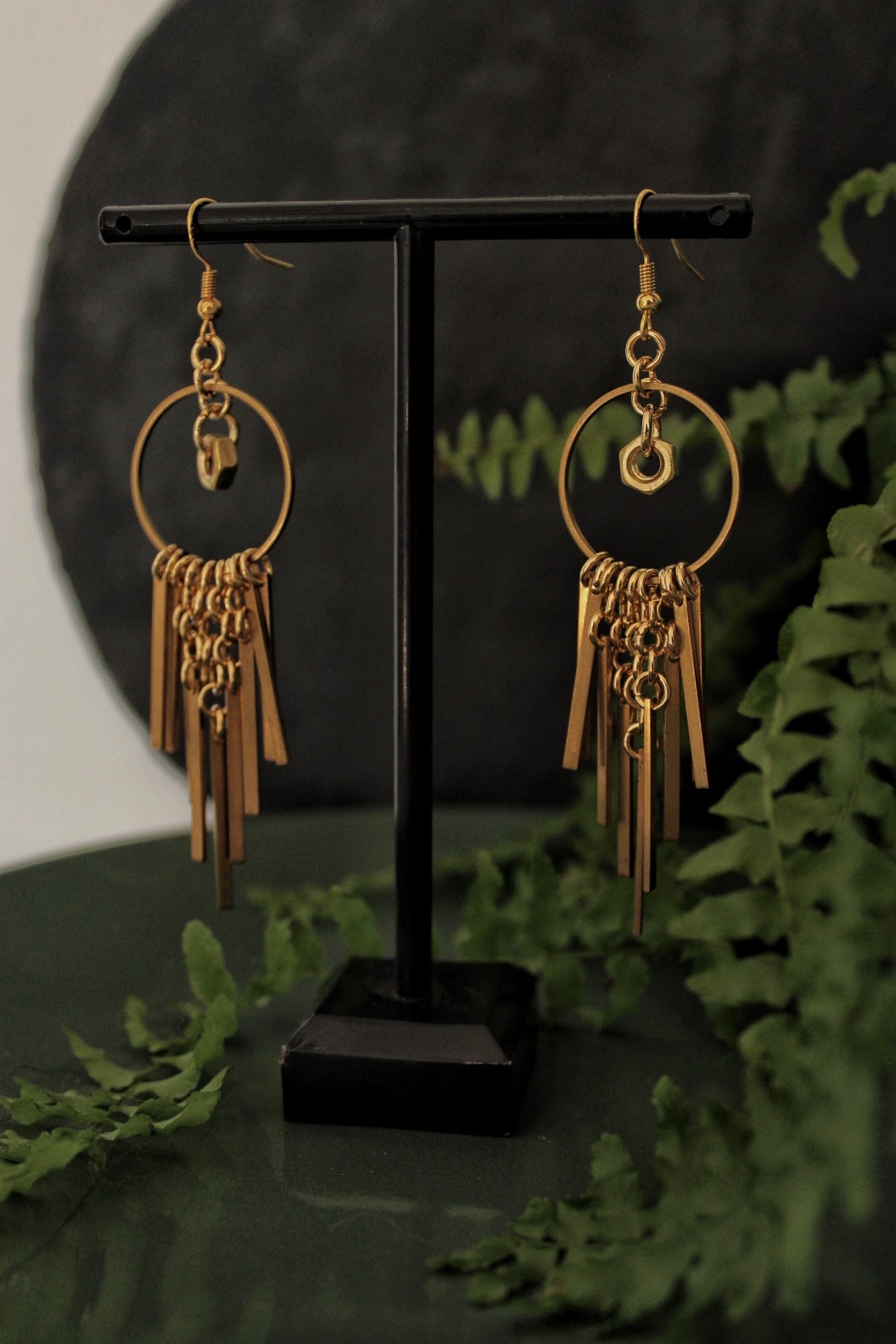 Tribal indus gold earrings