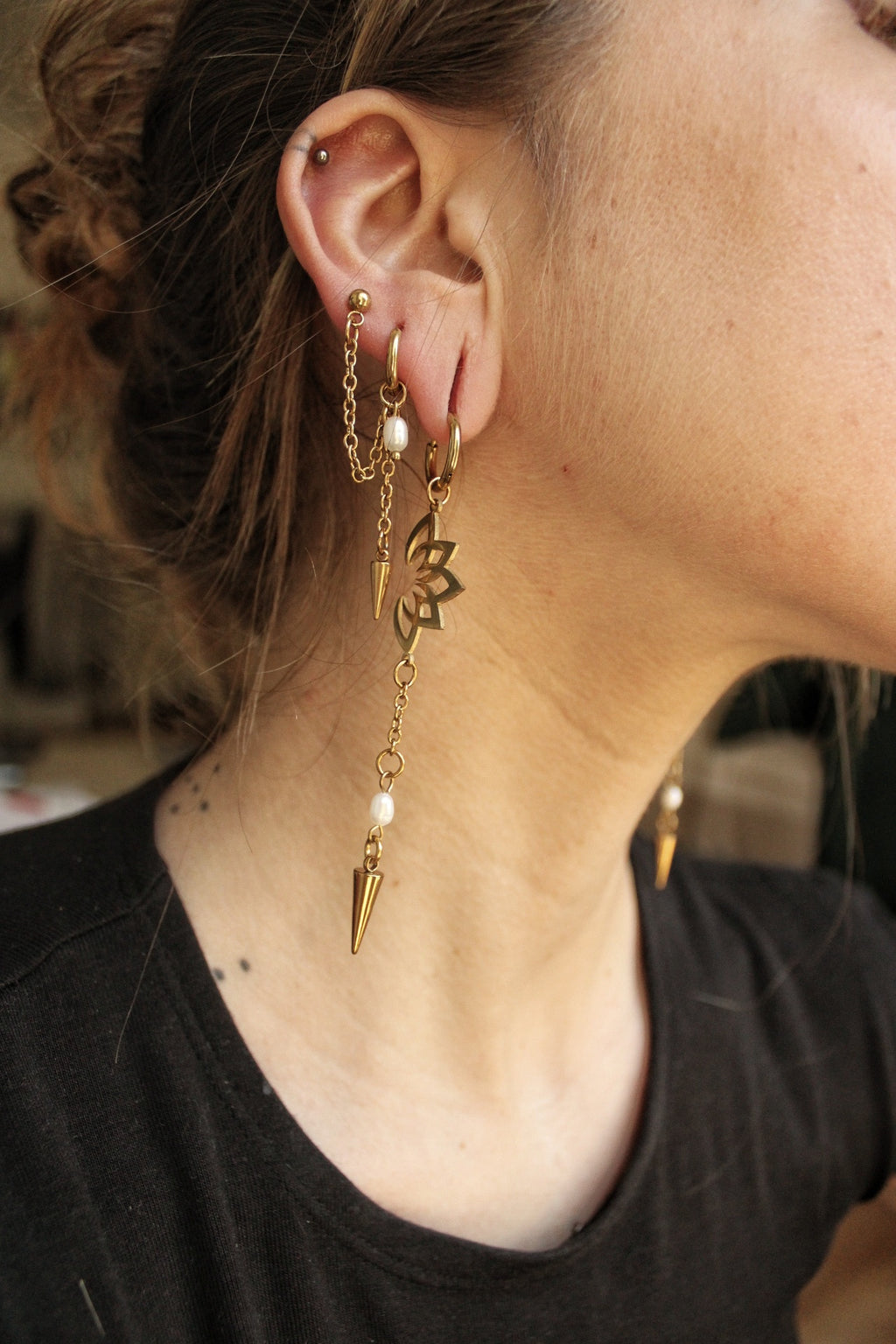 Ear stack "flower" ( 1 paire + 2 monos )