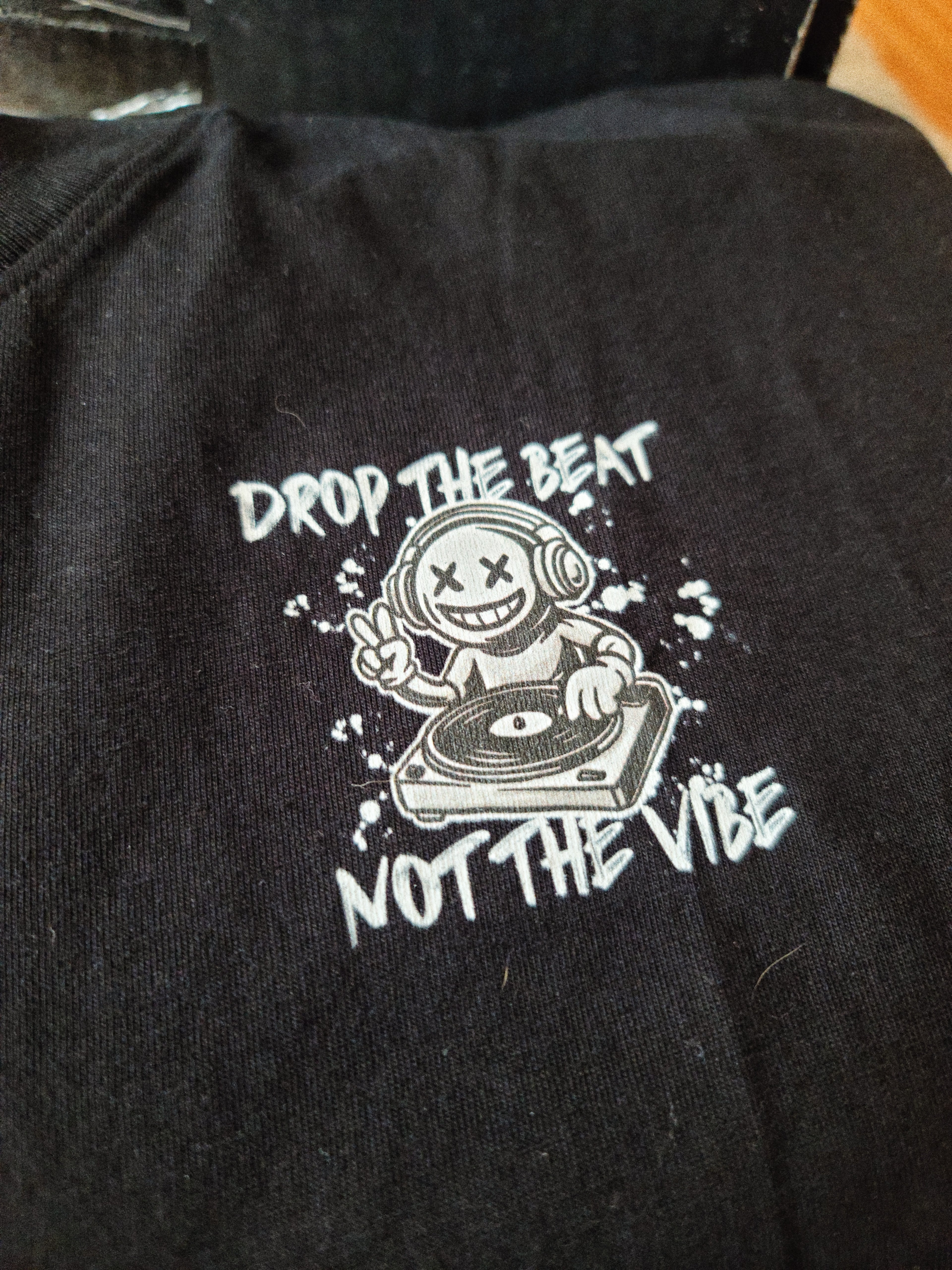 Drop the beat, not the vibe - T-shirt oversize bio