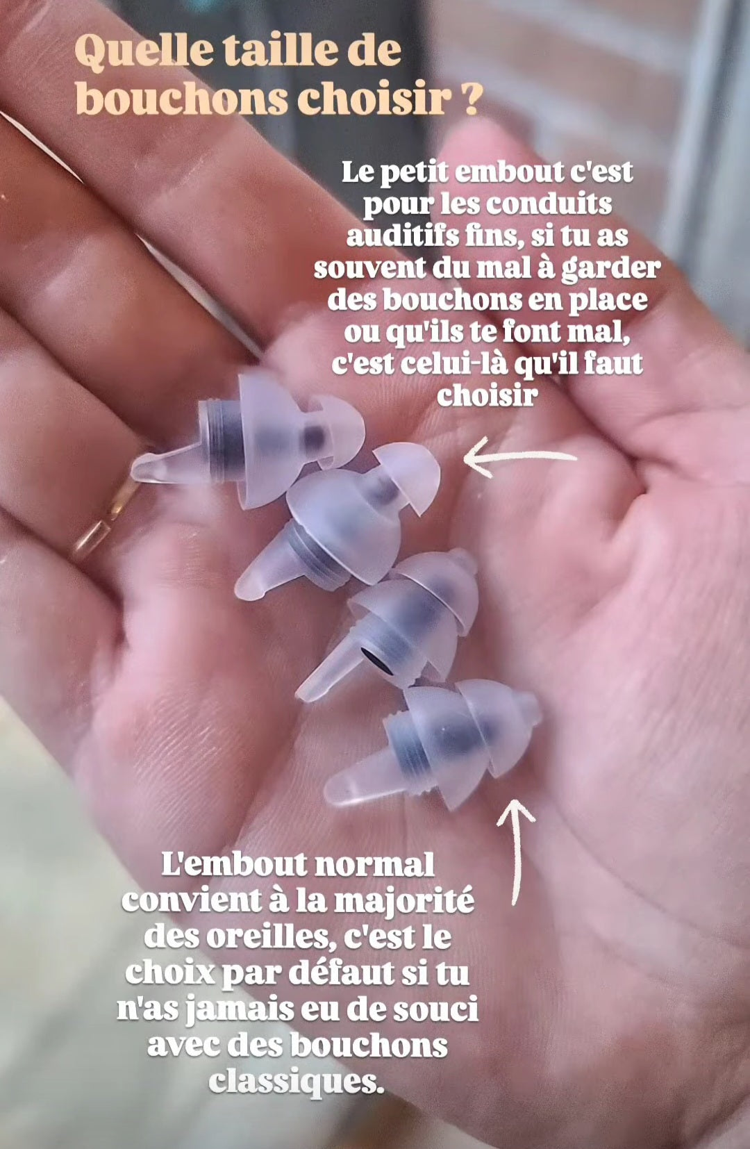 Chaines avec bouchons d'oreilles
