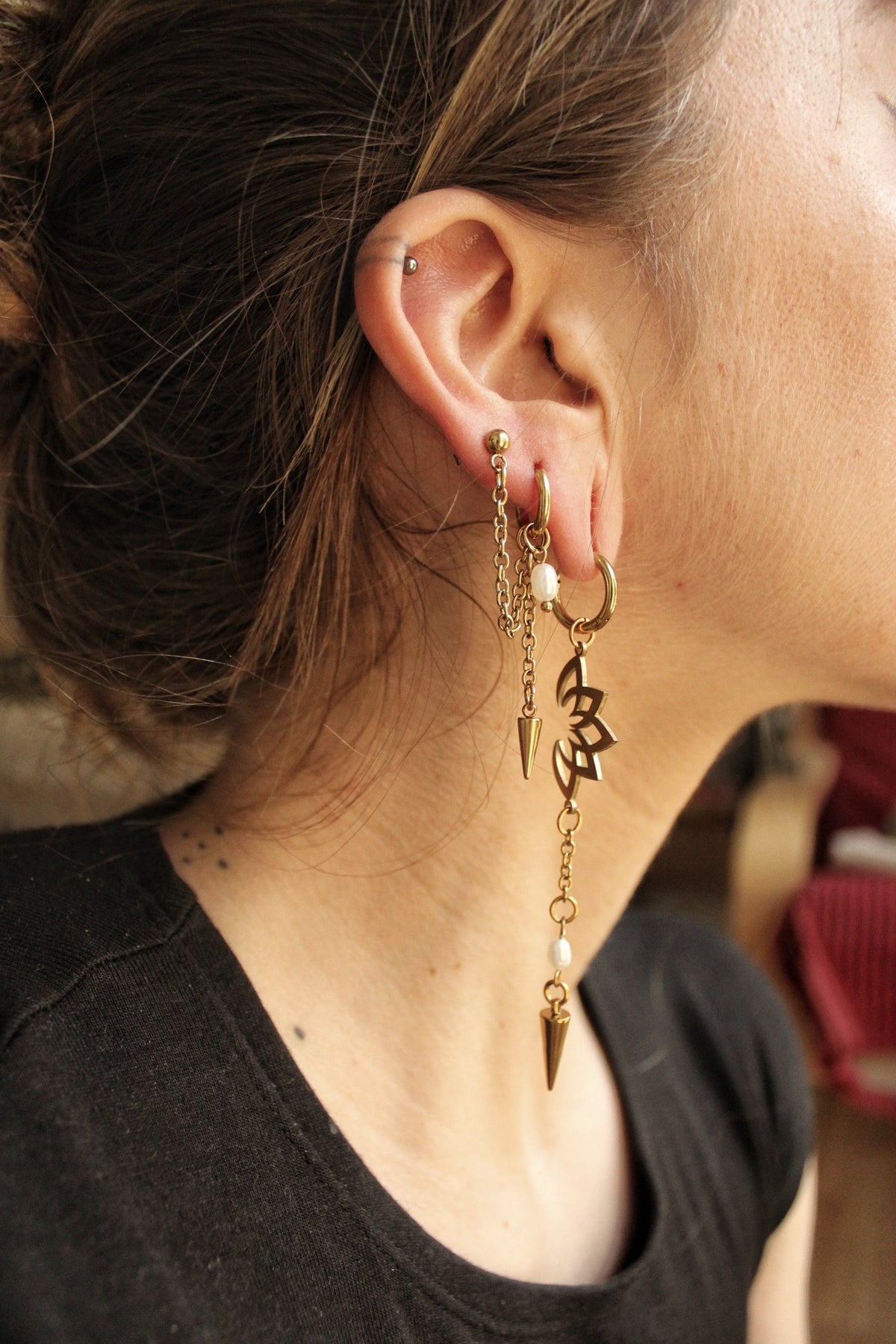 Ear stack "flower" ( 1 paire + 2 monos )